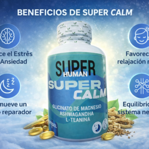 super calm – magnesio glicinato + ashwagandha + l teanina | relajación, estrés y sueño